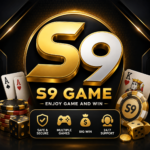 S9 Game features showing multiple games, slots, casino, fishing, sports, arcade, card, crash, and live games